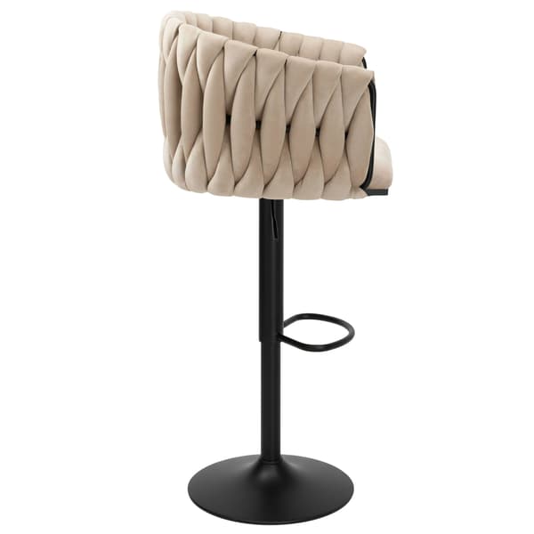 Cofton svartbeige sammetsbarstol