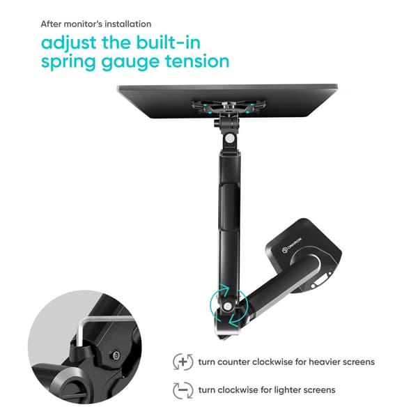 ONKRON G90-B Skærmholder 13-34 Sort