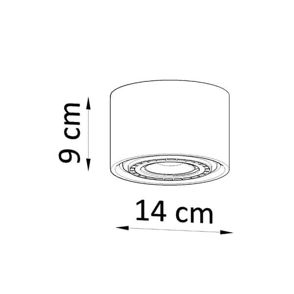 BASIC LOFTSLAMPE 1 GU10 ES111 GRÅ BETON SOLLUX SL.0881