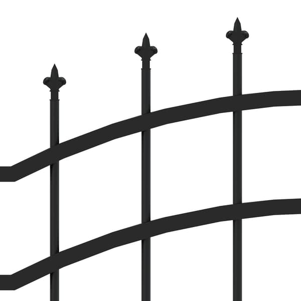 vidaXL spidshegn, sort, 165 cm, pulverlakeret stål
