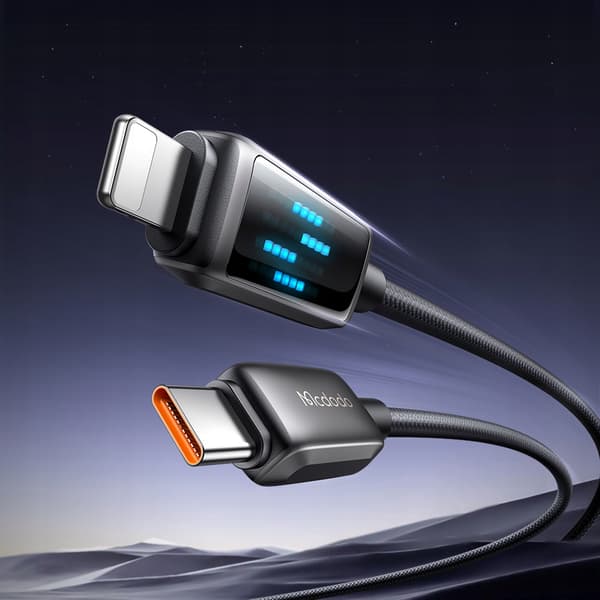 MCDODO Opladerkabel USB-C Lynhurtig Opladning til iPhone 1M LED