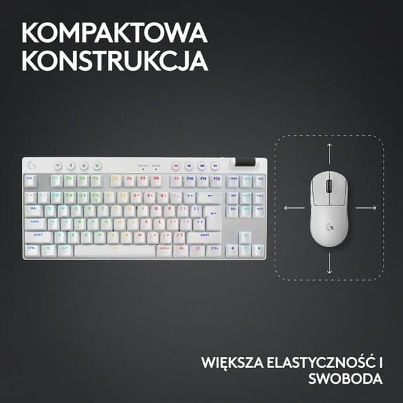 Logitech G Pro X TKL Trådlös Vit (920-012148)