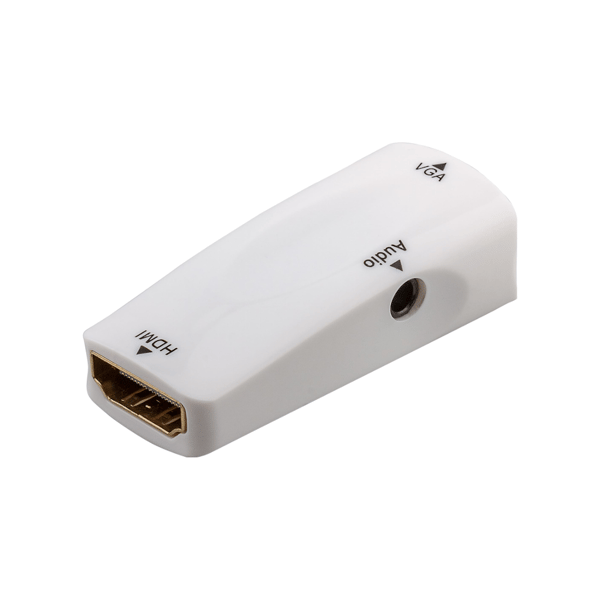 HDMI til VGA konverter med 3,5 mm audio jack adapter