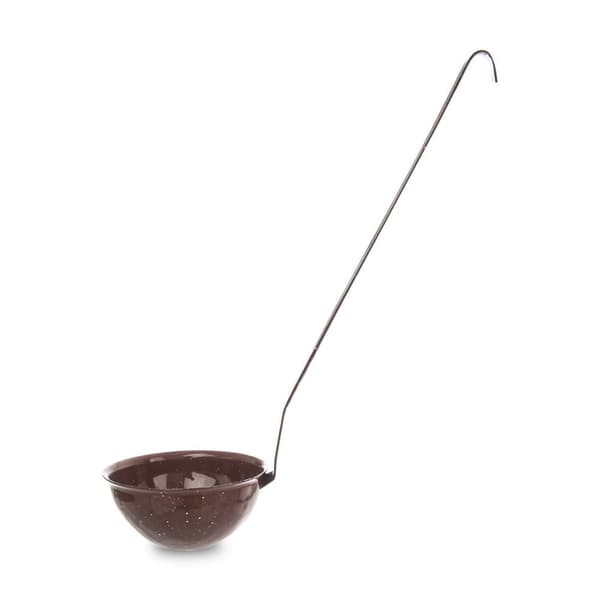 Emaljeret brun ske 170 ml, 35 cm