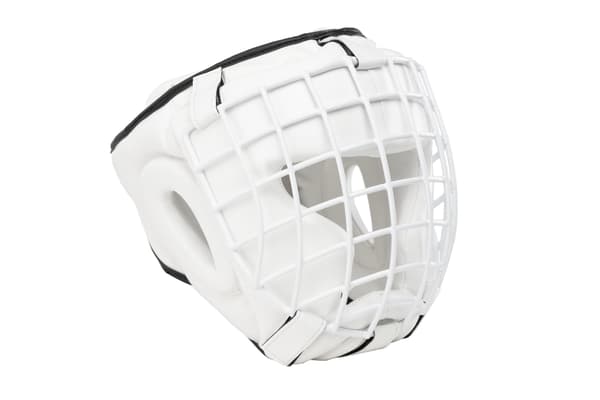 Evolution MMA PU Boksehjelm Hvid med Gitter