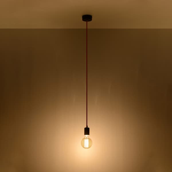 HÄNGLAMPA EDISON 1 E27 SVART SOLLUX SL.0152