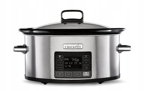 Crock-Pot CSC066X silverfärgad långkokare, 5,6 l, 240W, programmerbar
