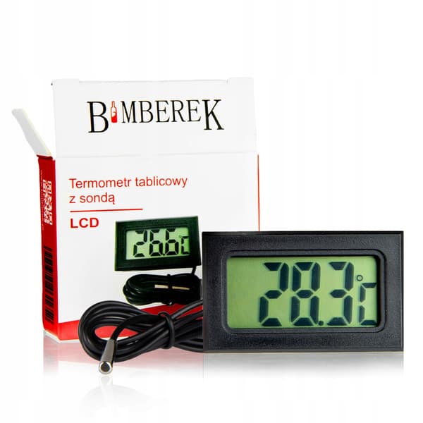 Digitalt elektronisk paneltermometer med LCD-sonde til akvarieterrarium