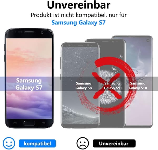 2x 9H Hærdet Glas til Samsung Galaxy S7 Ridsefast Solid