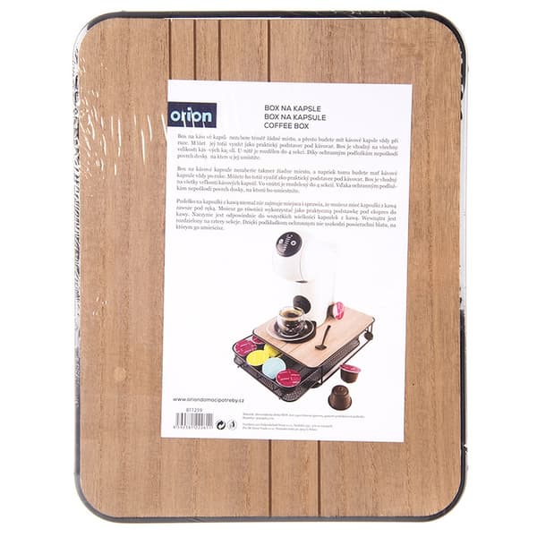 Organizer til kaffekapsler metal sort