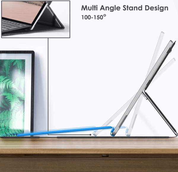 Flip-etui til tablet til Apple iPad Pro 12,9" brun grå tekstur