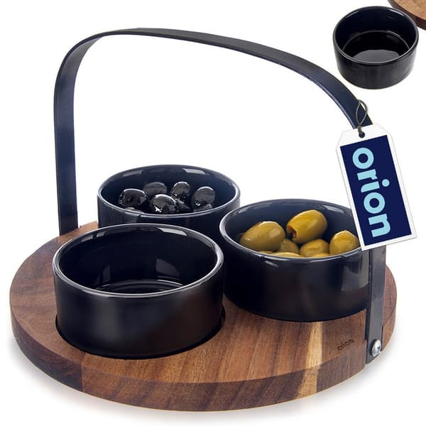 Keramiska snackskålar BLACK 130 ml 4 st
