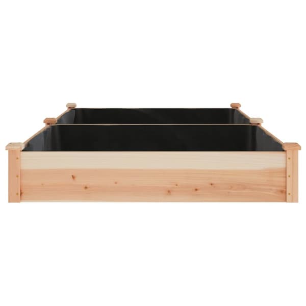 vidaXL Upphöjd rabatt med foder 240x120x25 cm gran