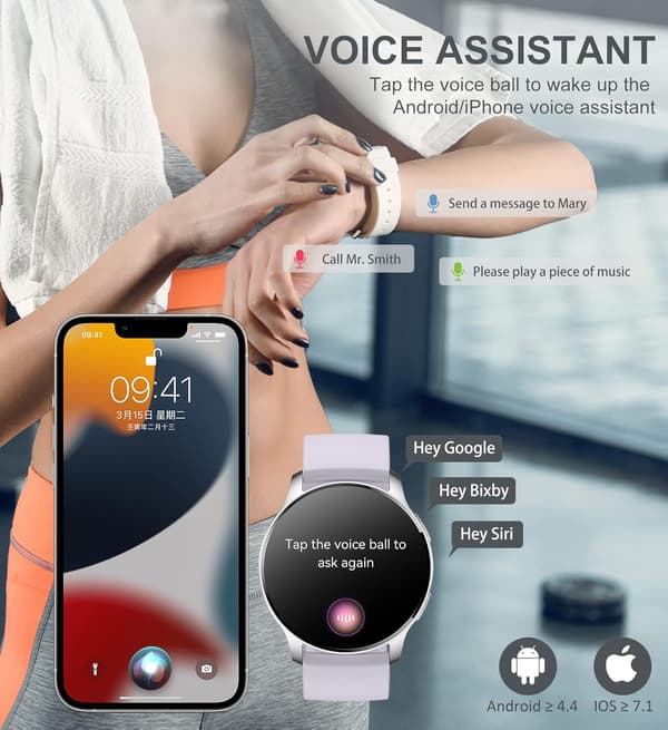 ÄLYKELLO 1.32" HD iOS Android Bluetooth SYKE ASKELMITTAR 3 RAITA