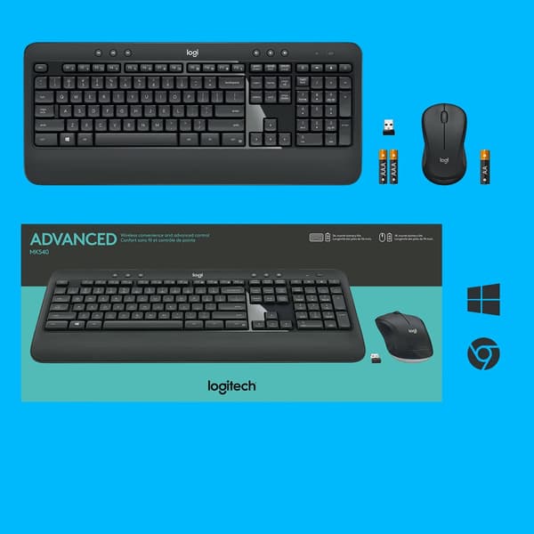 Logitech MK540 Advanced USB-tangentbord och musset svart
