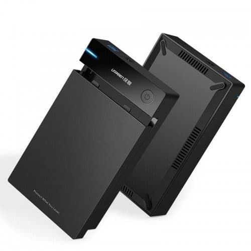 UGREEN SATA USB 3.0 US222 Extern hårddisklåda 3,5" (svart)