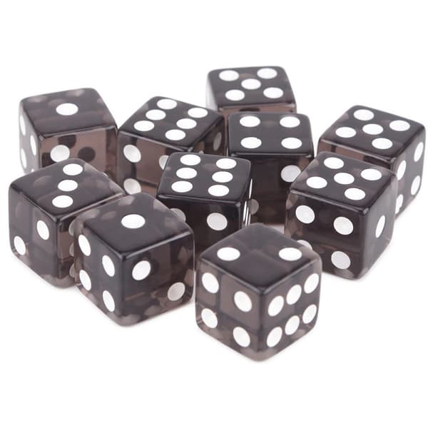 1,6 cm RPG Black Magic kuusisivuinen D6-noppa