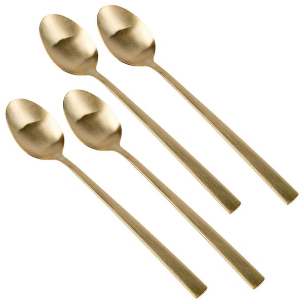 Cocktail skedar stål guld 4 st