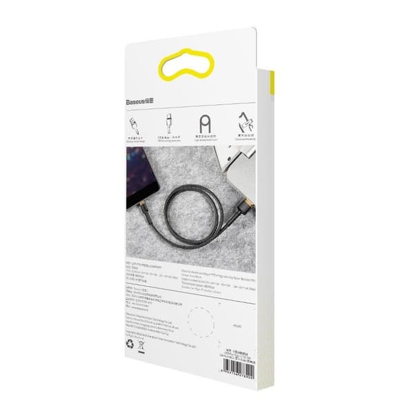 Baseus Cafule 2.4A USB Lightning-kaapeli 1m (kulta-musta)