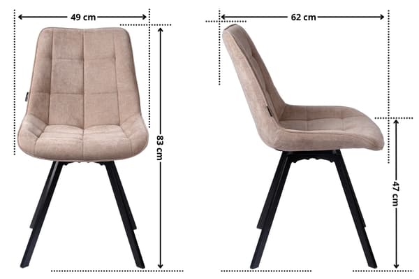 LAPO snurrstol klädd i ljusbeige tyg