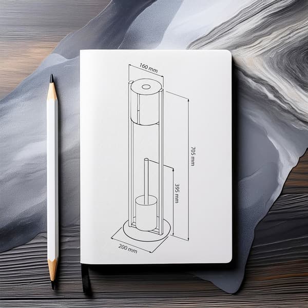 Q-BATH PREMIUM DECOR 1572 toiletpapir- og børsteholder, hvid