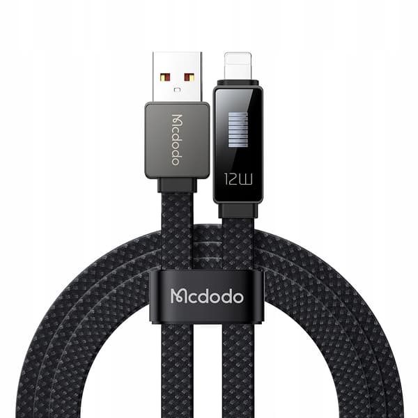 MCDODO Oplader USB Lightning Kabel Hurtig Opladning til iPhone 1M LED