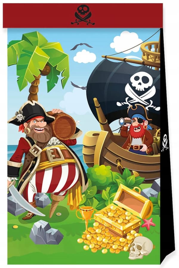 PIRATER Papperspåsar Piratön 4 st.