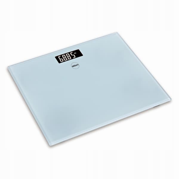 ELDOM Digital LCD-badrumsvåg i glas 150 kg vit
