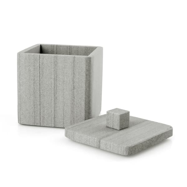 Q-BATH PREMIUM DECOR 1537 Grå Marmor Kosmetikbeholder