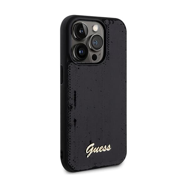 Guess Sequin Script Metal - iPhone 13 Pro-skal (svart)