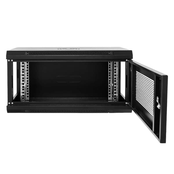 NETBERG 19" 6U 300x600x400 Rackskab, Hængende, Perforerede Døre, Sort N