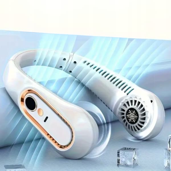 Ventilator Til Nakke USB Bærbar Kølende 5 Hastigheder LED