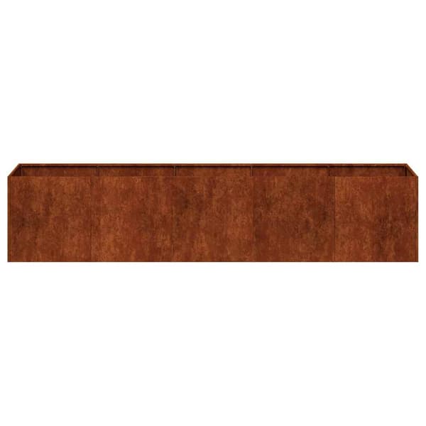 vidaXL rusten urtepotte 200x40x40 cm rustfrit stål