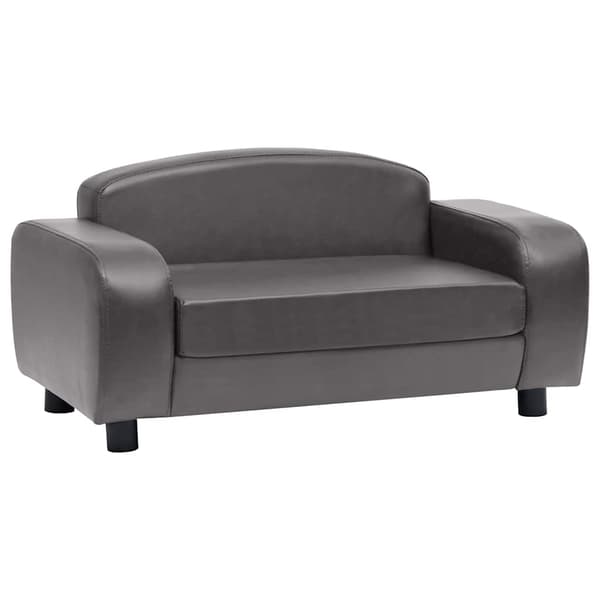 vidaXL hundesofa, grå, 80x50x40 cm, kunstlæder