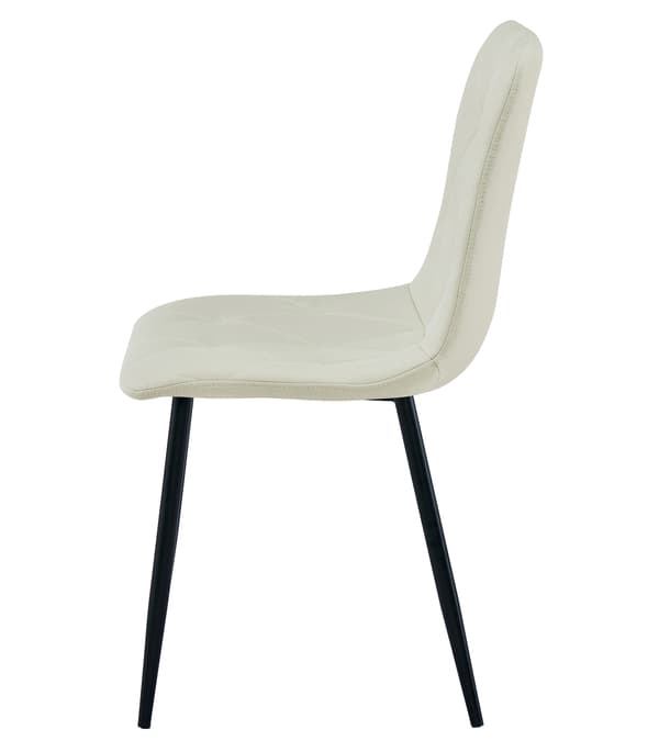 LIBRA stol - beige stof / sorte ben x 1