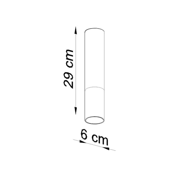 Loftlampe Loopez 1 GU10 sort Sollux SL.0945