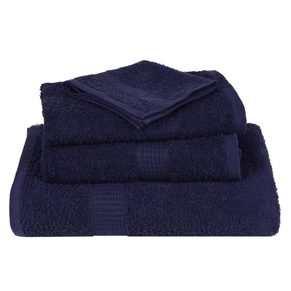 vidaXL Handdukar, 2 st, Marinblå, 30x30 cm, 100% bomull
