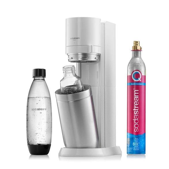 SODASTREAM Duo White Saturator + 2 flaskor patron