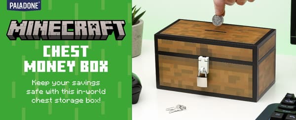 Sparegris Skattekiste med nøgle - Minecraft