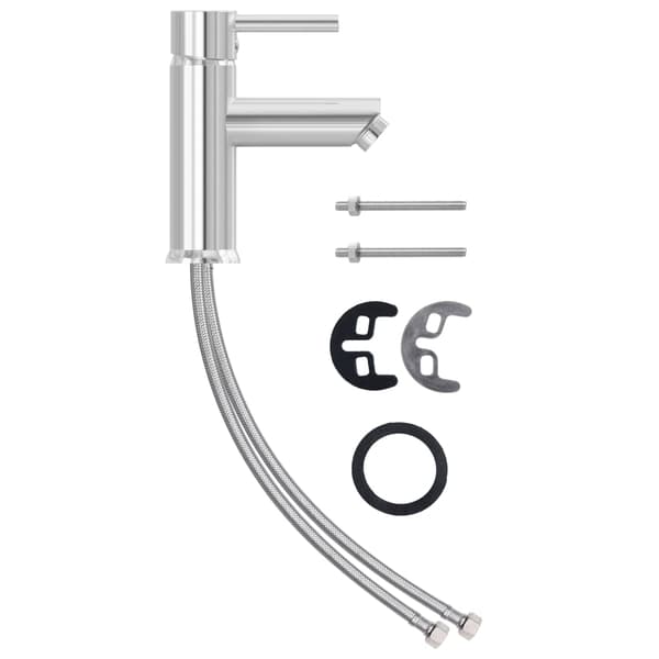 vidaXL håndvaskarmatur forkromet 130x176 mm