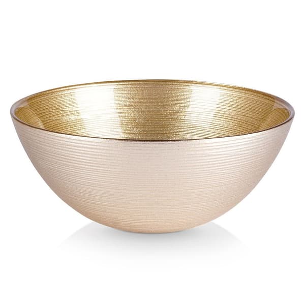 Guld glas skål 15 cm, 600 ml