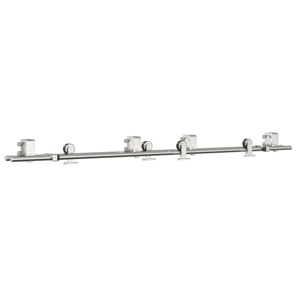 vidaXL Skjutdörrsfäste 183 cm stål silver