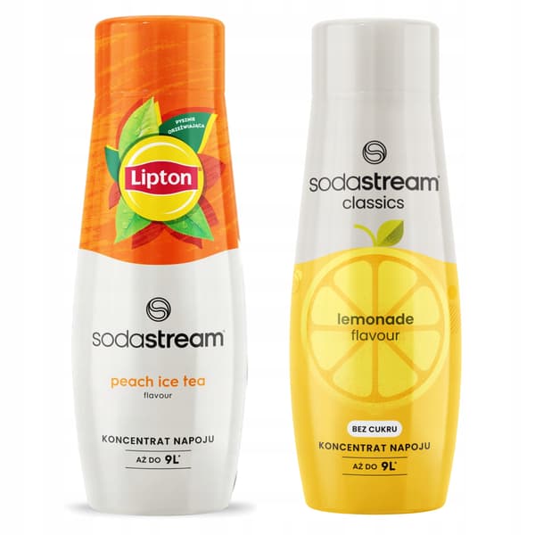 Lipton 2x istè persika sodastreamsirup och sockerfri lemonad
