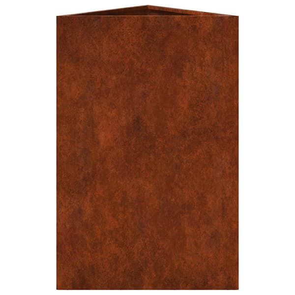 vidaXL Trädgårdskrukor 2 st triangulära 50x43x75 cm cortenstål