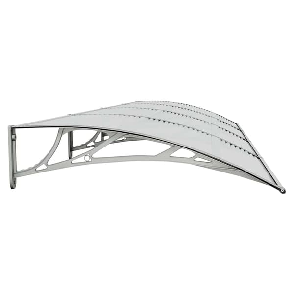 vidaXL Ovikoski, harmaa, 400x100 cm, polykarbonaatti