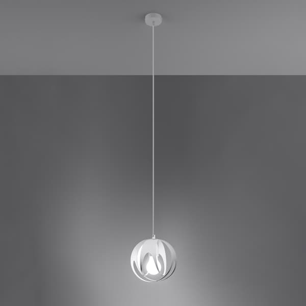 HÄNGLAMPA RIOX 1 E27 VIT LUMILO 10.171.83