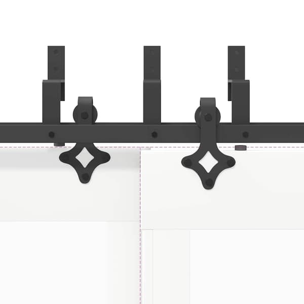 vidaXL skydedørsinstallationssystem 213,5 cm stål sort