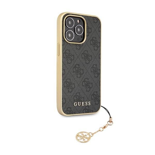 Guess 4G Charms Collection - iPhone 14 Pro -kotelo (harmaa)