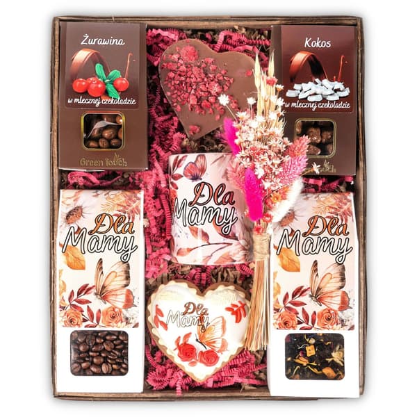Stor gave til Mors dag - Mammans sæt kaffe kop blomster chokolade boks
