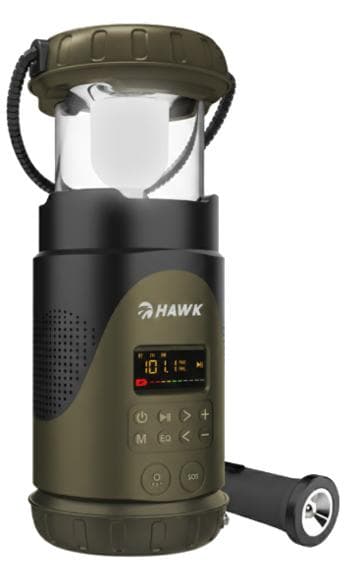 Hawk Expedition R30 solarbatterisradio med vridvev grå-grön